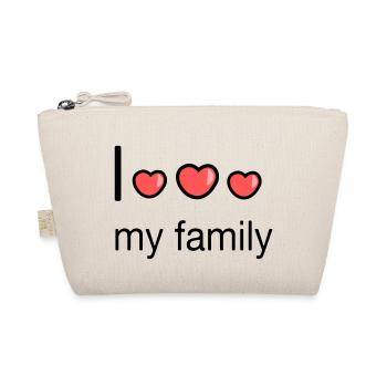 I love my family - Organic Pouch - nature - Front