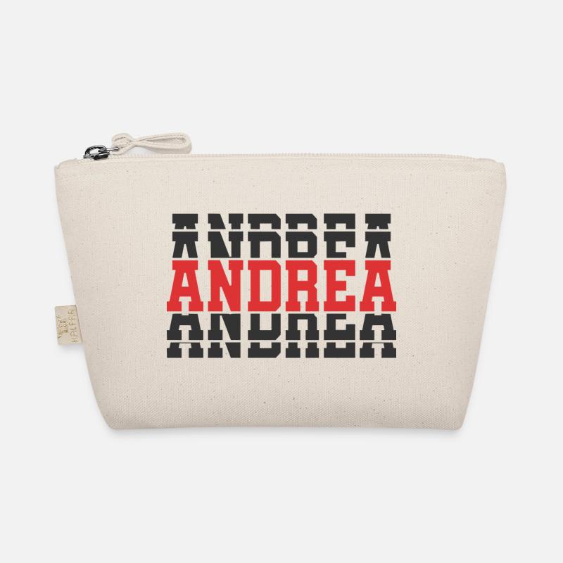 T-Shirt Andrea T-Shirt Geschenkidee gestapelter Text Bio-Täschchen
