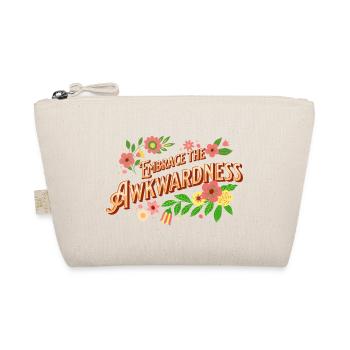 Awkward Elegance Blossoming Floral Embrace Life - Organic Pouch - nature - Front