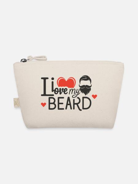 I love my beard 2 - Organic Pouch - nature - Front