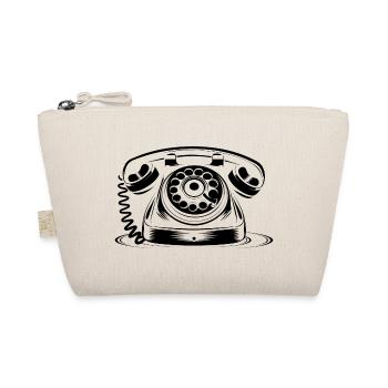 Oldschool Phone Drawing - Organic Pouch - nature - Front