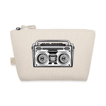 Magnétophone à cassette au pochoir des années 80 - Trousse biologique - nature - Devant