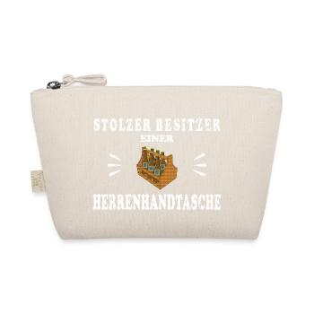 Stolzer Besitzer einer Männerhandtasche - Funmotiv - Bio-Täschchen - Natur - Vorne
