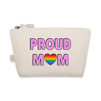 Proud mom rainbow heart Proud parents LGBTQ family - Organic Pouch - nature - Front