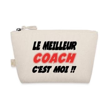 Der beste COACH bin ich!! - Bio-Täschchen - Natur - Vorne
