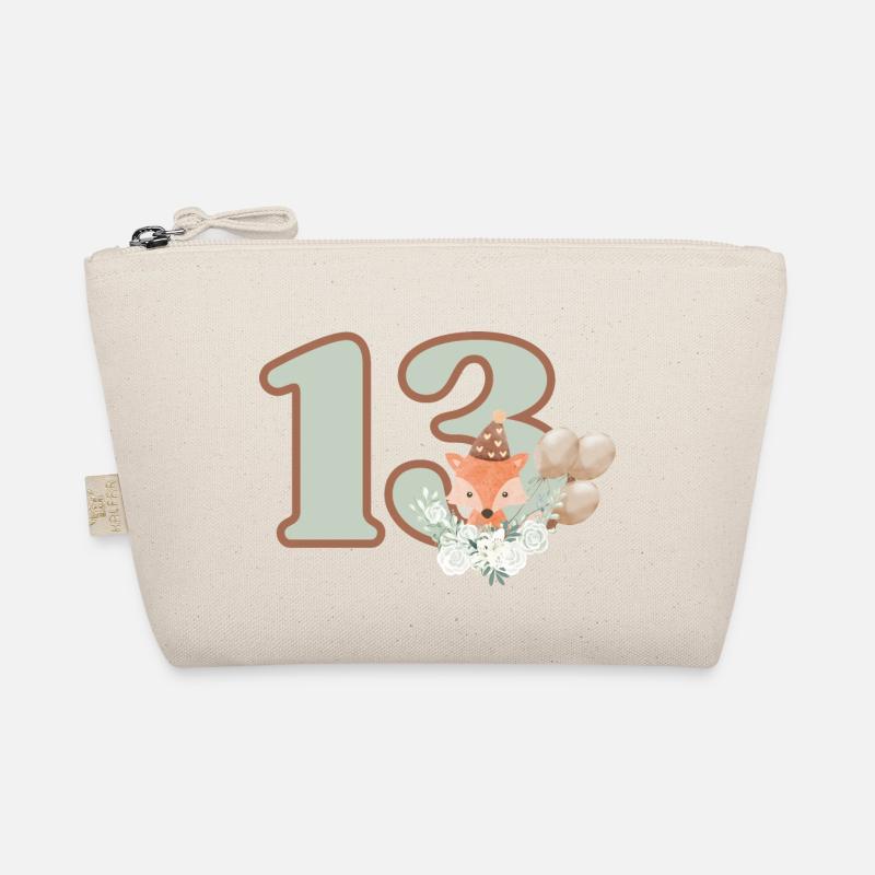 13. Geburtstag Fuchs Blumen Bio-Täschchen