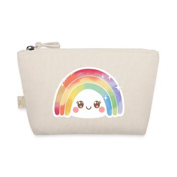 Kawaii Cute Rainbow - Organic Pouch - nature - Front