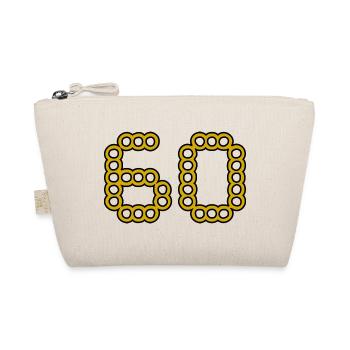 60. 60 YEARS. 60th ANNIVERSARY. 60TH BIRTHDAY. - Organic Pouch - nature - Front