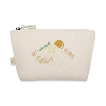 retro Berge Landschaft Natur vintage Berg wandern - Bio-Täschchen - Natur - Vorne