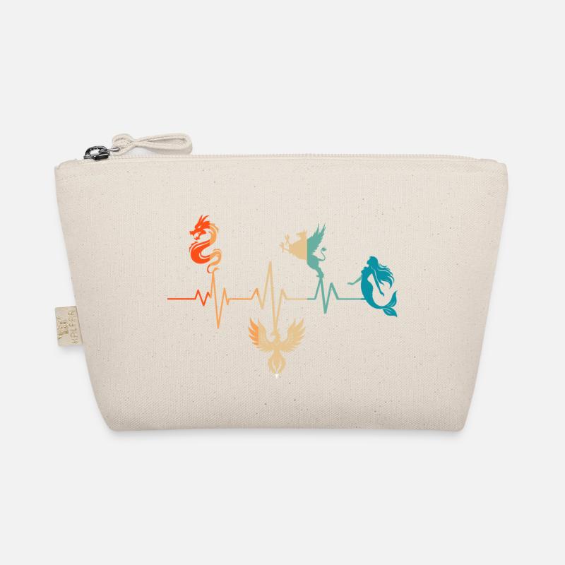 Herzschlag ein Drache Phönix Greif Meerjungfrau Bio-Täschchen