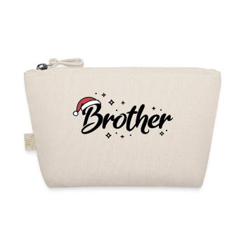 Santa Hat Brother Brother - Organic Pouch - nature - Front