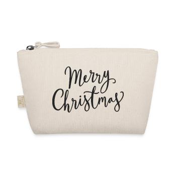 Merry Christmas Script Noir - Trousse biologique - nature - Devant