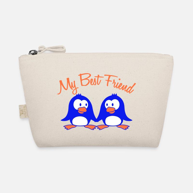 My Best Friend Pinguin Text Paar Zwei Freunde Team - Bio-Täschchen - Natur