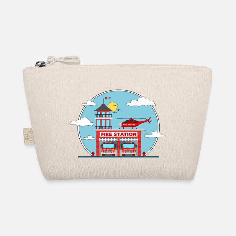 Fire Station with Helicopter and Fire Engine Bio-Täschchen