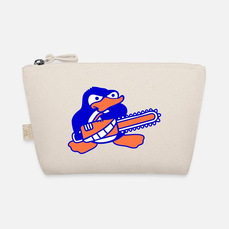 Chainsaw Penguin Nasty Angry Saw Organic Pouch