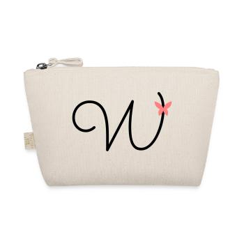 Letter W Butterfly Letter - Organic Pouch - nature - Front