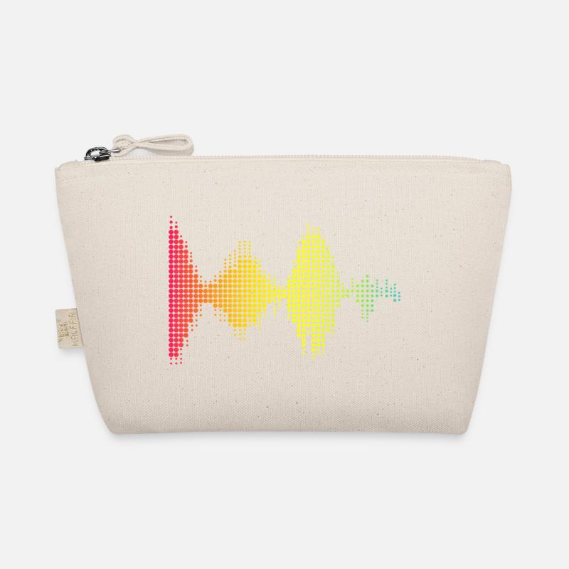 Colored Sound Waves Pattern Organic Pouch