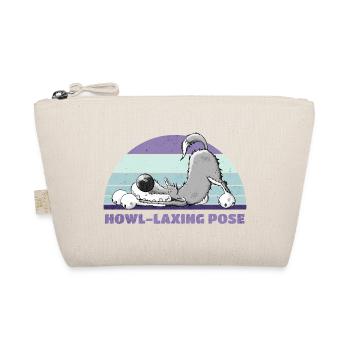 Wolf Yoga Howl-Laxing Pose - Bio-Täschchen - Natur - Vorne
