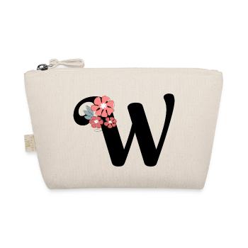 Letter w Minimalist Flowers - Organic Pouch - nature - Front