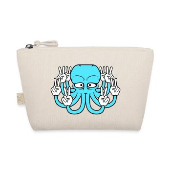 Kraken Peace Handzeichen Victory Symbol Hände Spaß - Bio-Täschchen - Natur - Vorne