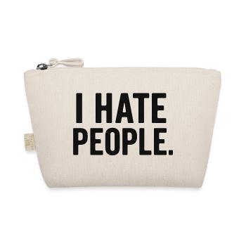 I Hate People – Statement Shirt für Introvertierte - Bio-Täschchen - Natur - Vorne