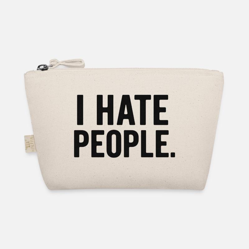 I Hate People – Statement Shirt für Introvertierte Bio-Täschchen
