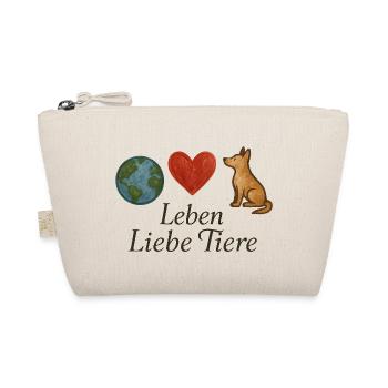 Leben Liebe Tiere - Bio-Täschchen - Natur - Vorne