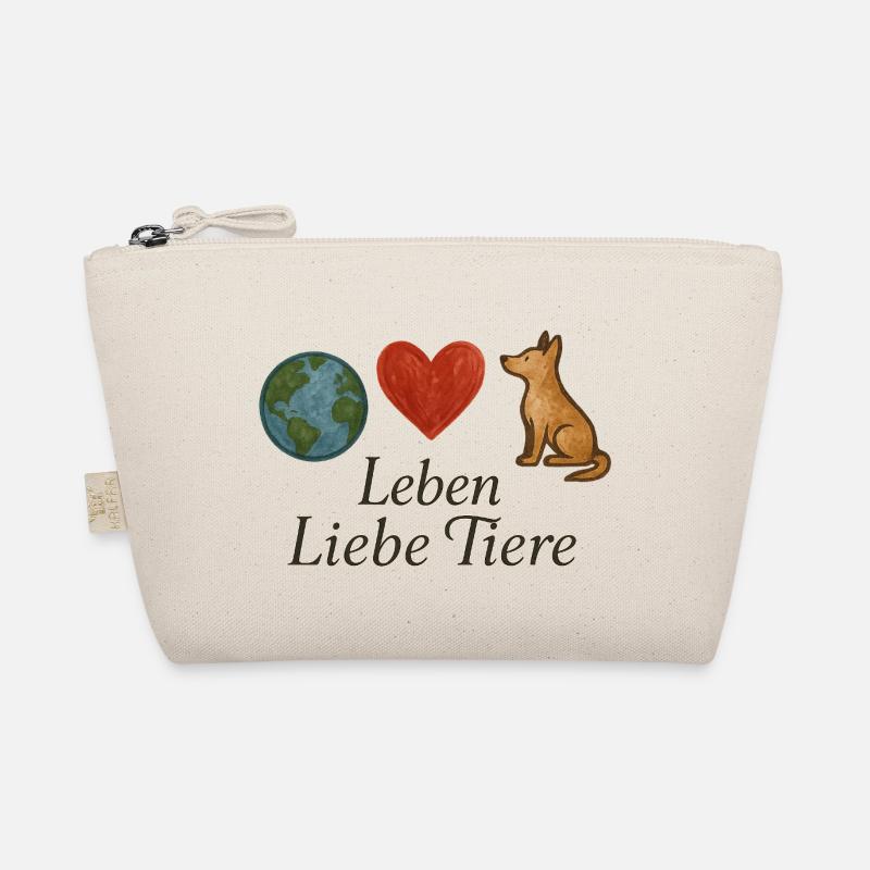 Leben Liebe Tiere - Bio-Täschchen - Natur