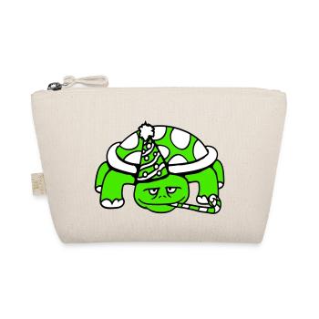 Turtle Birthday Party Hat Years Old - Organic Pouch - nature - Front