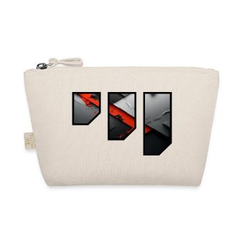 Abstract Red and Grey Tearing Pattern - Organic Pouch - nature - Front