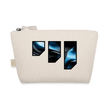 Fluid Blue Black Abstract Pattern - Organic Pouch - nature - Front