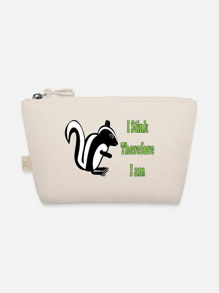 Humorvolle Skunk-Philosophie Zitat-Design - Bio-Täschchen - Natur - Vorne