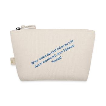 Humorous quote with blue font - Organic Pouch - nature - Front