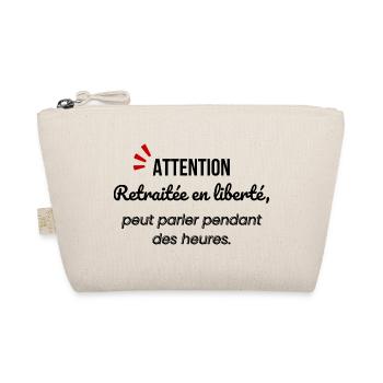 Attention retired in freedom humor - Organic Pouch - nature - Front