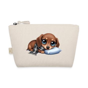 Chien câlin avec écharpe et oreiller - Trousse biologique - nature - Devant