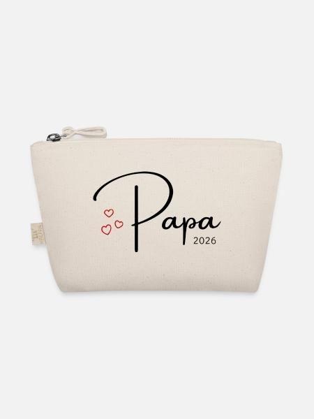 Papa 2026 Baby News Schwanger werdender Vater - Bio-Täschchen - Natur