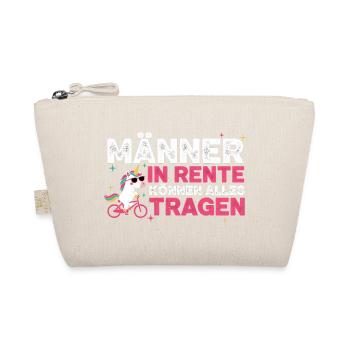 Pensioner Unicorn Funny Saying Pension Retirement - Organic Pouch - nature - Front