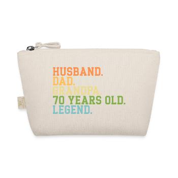 Husband Dad Grandpa 70 Years Old Legend - Organic Pouch - nature - Front