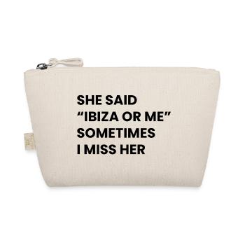 Ibiza ou moi – Chemise de fête drôle - Trousse biologique - nature - Devant