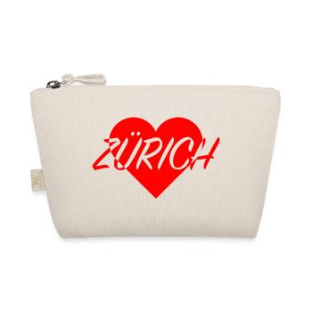 I LOVE ZÜRICH Herzmuster - Bio-Täschchen - Natur - Vorne
