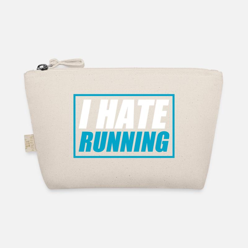 I hate running lustiges Lauf Joggen Läufer Bio-Täschchen