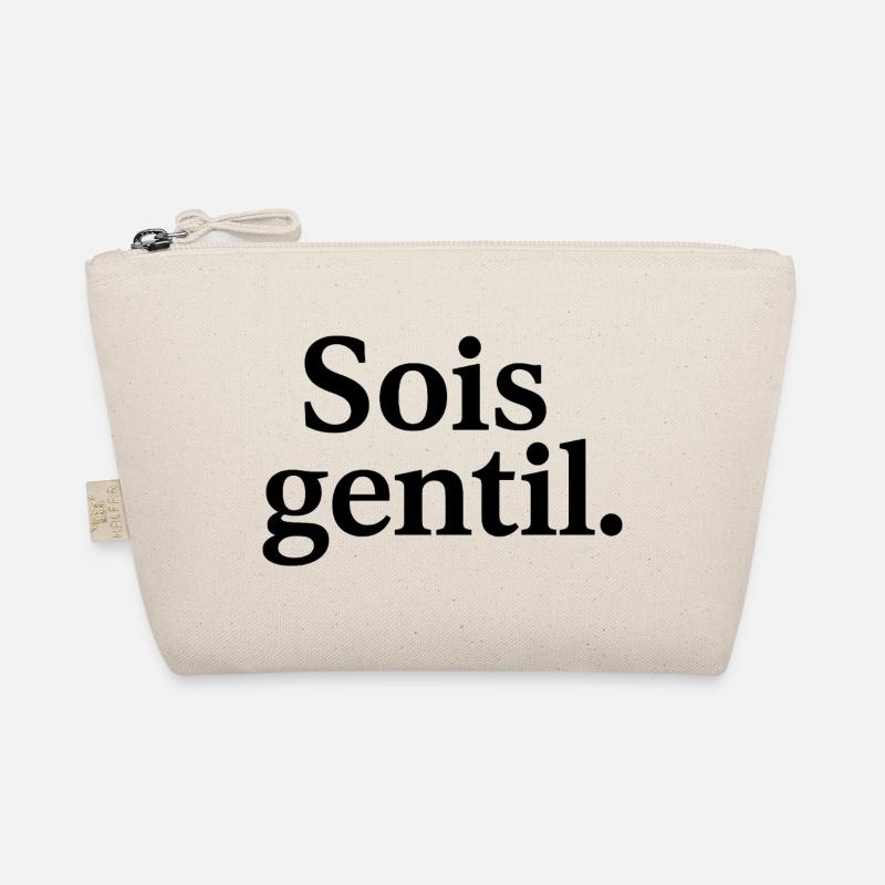Be Kind: Bold Black Typography Organic Pouch
