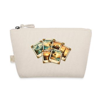 Vintage Postkarten Tropen Sunset - Bio-Täschchen - Natur - Vorne