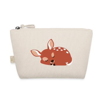 Style minimaliste mignon faon endormi - Trousse biologique - nature - Devant