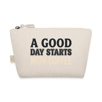 A Good Day Starts With Coffee - Motivations Spruch - Organic Pouch - nature - Front