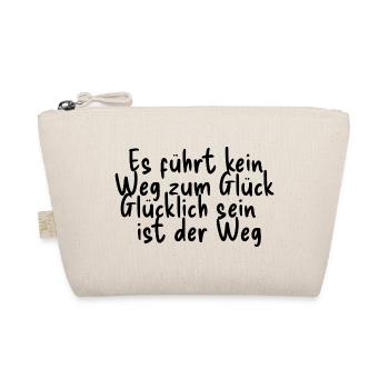 Glück ist der Weg - Bio-Täschchen - Natur - Vorne