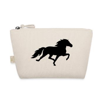 Icelandic horse in the race pass - Organic Pouch - nature - Front