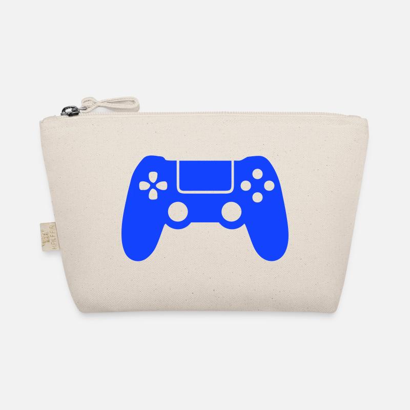 Silhouette bleue de manette de jeu Trousse biologique