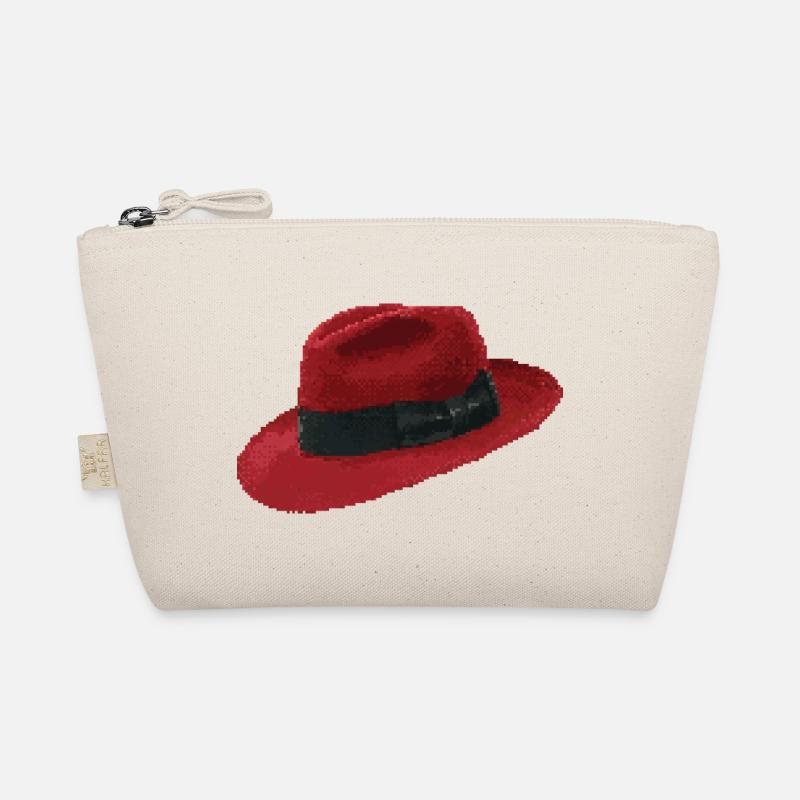 Retro Pixel Art Red Fedora Hat Bio-Täschchen