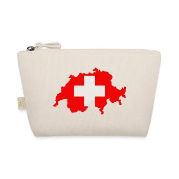 Swiss map with flag - Organic Pouch - nature - Front